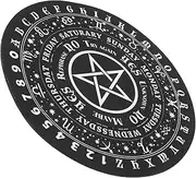 HAPINARY Five-Pointed Star Spirit Swing Pad Pendulum Board Divination Information Board Divination Tool Table Centerpiece Rubber Board Pendulum Alphabet Board Tarot Board Divination Parts