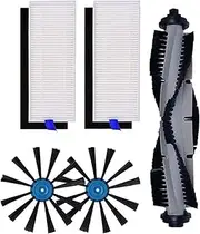 Main Roller，Side Brush，Filter，Mop Cloth Rags。 Compatible for Bissell SpinWave 3115 EV675。Robot Vacuum Cleaner Replacement Parts(Set b)