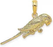 [JewelryWeb] 24.7mm Gold 3 d Parrot Charm
