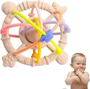 Baby Teethers 0-6 Months | 360° Rotatable Baby Chew Toys Baby Rattle Teether Ball,Sensory Toys, Baby Rattle Toys, Baby Ball for Girl Or Boy, Babies, Expectant Mothers