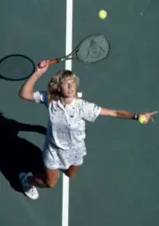 Steffi Graf of Germany in action during the US Open at the USTA N - Old Photo 3