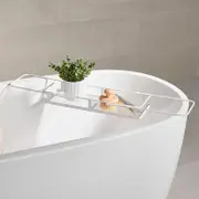 Noah Extendable White Bath Caddy [HABBNOAH24A]