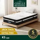 Giselle Bedding 28cm Mattress Super Firm Bed 7 Zones Pocket Spring King Single