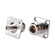 5-Pack SMA Jack Female to N Female 4 Hole Panel Flange Mount Connector Adapter