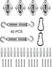 Shade Sail Hardware Kit,Sail Shade Hardware Kit 6 Inch for Square/Rectangle/Tria