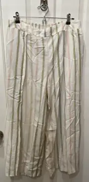 NWT American Eagle Outfitters Pants Womens XL Stripe Palazzo Split Wide Leg