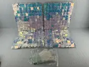 8-Pack Shimmer Wall Sequin Panel Backdrop Iridescent Silver Shimmer Panel 800pcs