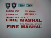 Oklahoma State Fire Marshal Vehicle Decals 1:64 two for one money