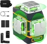 Laser Level CM-801 Laser Level Self Leveling 3x360°3D Green Cross Line for De...
