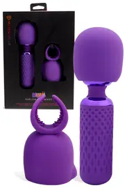 NU Sensuelle Harlow Nubii 7.3" Heated Wand Massager with Stroker Attachment