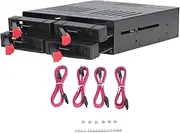 4 Bay HDD Cage Chassis with Silent Fan(not The Hard Drive), Indicator Light for 2.5inDrives - Support 9.5mm 12.5mm Thick HDDs, SSDs - for Windows, for OS10x, for Linux