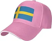 [SSIULUS] Swedish Flag Casquette Cap Hats,Trucker,Baseball Cap with Snapback,Perfect for Summer,Golf
