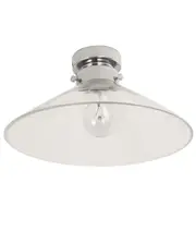 DIY Batten Fix Cone Shape Large Clear/Chrome