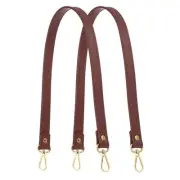 23" Leather Purse Strap Replacement Gold Buckle for Handbag(2 Pack, Brown)