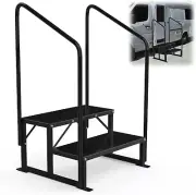 RV Steps with Two handrails 2 Steps Mobile Home Stairs Steps Outdoor Hot tub