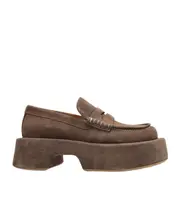 platform loafer shoes 39,40 Brown