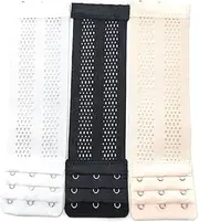 [QUUPY] 3Pcs Bra Strap Extenders Women Bra Strap Extensions 3 Rows x 3 Hooks Bra Extensions Stretchy Bra Extender Extension(Skin,White,Black)