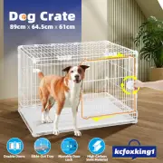 Dog Pet Crate Kennel Cat Cage Puppy Pen Indoor Metal Bunny Enclosure Portable