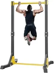 Pull Up Bar Free Standing, Outdoor Pull Up Bar Station, Pull Up Tower with 11 Gears Adjustment, 400LBS Pull Up Stand For Home Gym (Black)