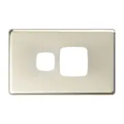 HPM Excel Single Power Point Cover Plate Matt Silver CDXL787PLMS
