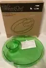 The Pampered Chef Green Acrylic Chip and Dip Serving Tray 2793 New With Box