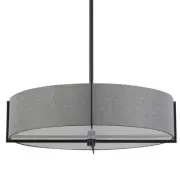 Dainolite PST-214P Preston 4 Light 21"W Pendant - Matte Black / Grey