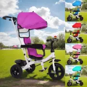 Multi-Function Kids Tricycle 4-in-1 Pram Stroller Convertible Ride-On Toy 55lbs