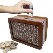 Wooden Coin Bank 1000 Euro Wooden Money Boxes for Kids Gift Boxes Home Decoration Crafts Counter Money Boxes Wooden Craf