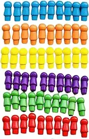 Dickly Set of 60 Wooden Checkers Pieces for Classic Chess Game