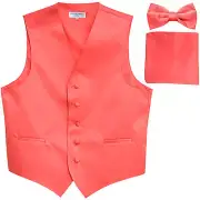 New Men's Purple formal vest Tuxedo Waistcoat_bowtie & hankie set wedding prom