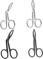 VICASKY 4 pcs Stainless Steel Eyebrow Scissor and Tweezers for Women Precision Trimming and Shaping Tool Durable and Resistant Hair Removal Accessories