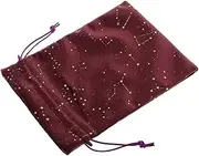 VALICLUD Nordic Design Drawstring Jewelry Bag Flocking Card Pouch Coin Bag Star Pattern Portable Storage