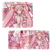 New Hatsune Miku Cherry Blossom Style A VOCALOID BiFold Wallet Miku Hatsune