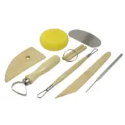 8Pc Ceramic Pottery Modeling Tool Set Clay Modelling Sculpting Tools loop/ribbon