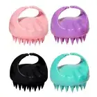 Silicone Hair Care Scrub Shower Head Scalp Massager Brush Dandruff Shampoo Brush