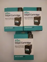 Wexford Cartridges 3 Black Ink 65XL Exp 05-02-2022