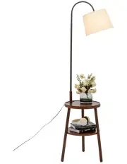 [BR Home] Tripod Floor Lamp in Cherry Brown