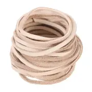 3mm Flat Faux Leather Cord, 5 Yards Braiding Leather Ropes, Beige