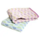 hiorie (hiorie) Bath Towels Geometric Jacquard Caribbean 2 Piece Bath Towel Set