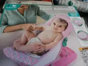 Summer Deluxe Baby Bather Folding Bath Sling Pink Free Shipping S1