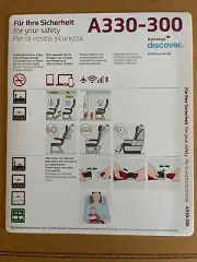 EUROWINGS DISCOVER AIRLINES A 330-300 Safety Card