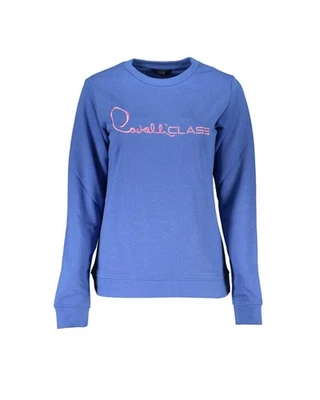 Cavalli Class Crew Neck Sweatshirt CA26750 Women Blue Sweaters