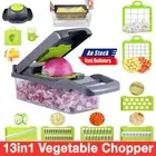13 in 1 Vegetable Chopper, Salad Fruit Vegetable Best Food Chopper Slicer Peeler