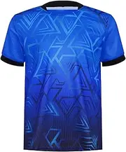 [FEESHOW] Kids Boys Short Sleeve Soccer Jersey Quick Dry Sport T-Shirt Football Training Shirt Running Tops