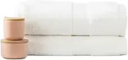 2pc Renee Taylor Stella 650GSM Bamboo Cotton Bath Sheet Bathroom Towel White