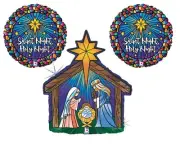 Nativity Silent Night Christmas Parade Party Balloons Decorations Program