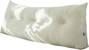 -Headboard Pillow Triangular Wedge Pillow Headboard Bolster Bed Rest Reading Bed Backrest, 59x15 Large Pearl Cotton Stuffed Positioning Support Bolster Cushion.