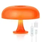 Orange Mushroom Lamp, Mushroom Shaped Donut Lamp with 3 Lighting Modes, 70s R...