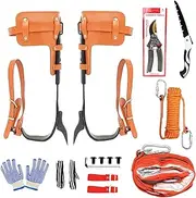 timilandTree Climbing Spikes Set, Leather Forged Tree Climbing Tool Non-Slip Pedal for Picking Fruit, Indoor and Outdoor Sports