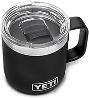YETI Rambler 10 oz Stackable Mug, Vacuum Insulated, Stainless Steel with MagSlider Lid, Black
